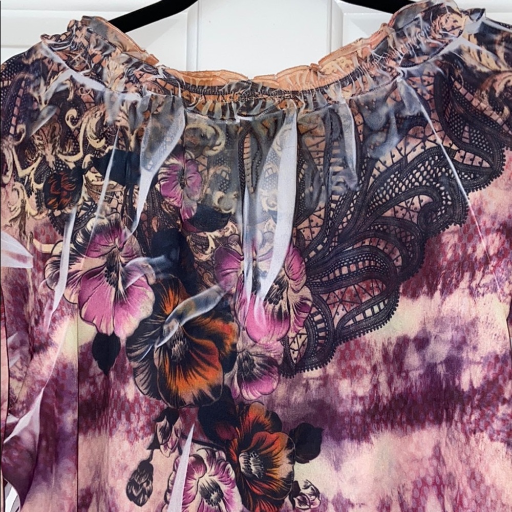 Lane Bryant Blouse - Semi Sheer W/Array Of Colors - image 8